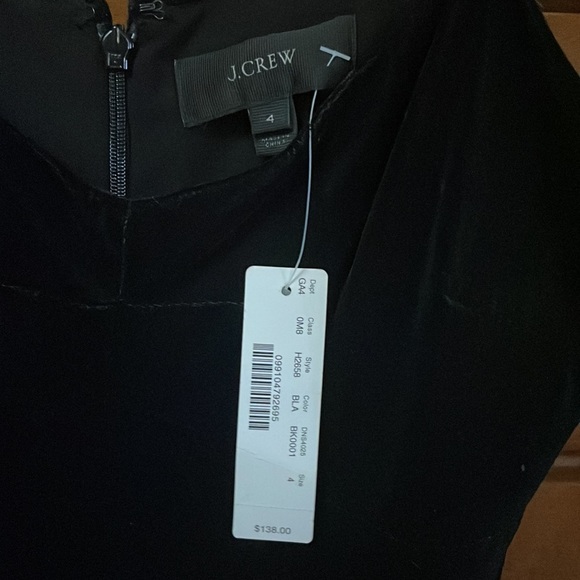 NWT J. Crew Black Velvet Jumpsuit - Picture 4 of 4